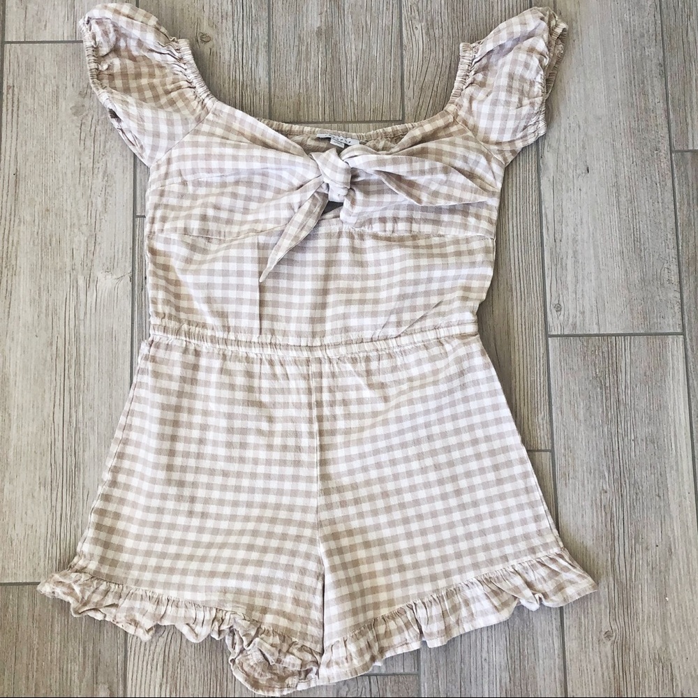 Topshop gingham romper